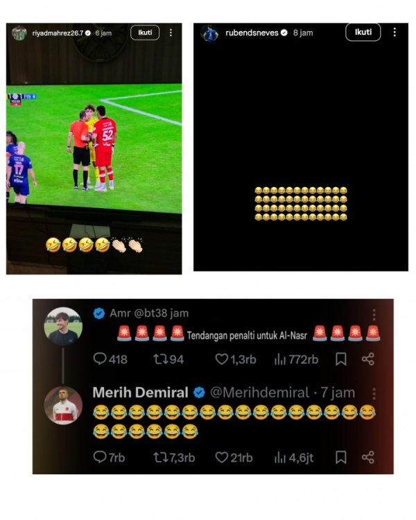 Gây tranh cãi! Quả phạt đền thắng lợi, Neves, Mahrez và nhiều người khác đăng bài chế nhạo quả phạt đền